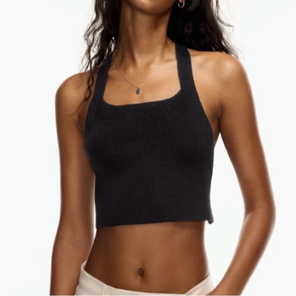 Aritzia Wilfred Cayenne Top Black